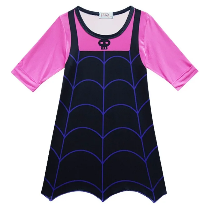 Vampirina/костюм для девочек; детское платье на Хэллоуин; детское Эксклюзивное платье; повязка на глаза для косплея; Маскировка; vetement Fille; Косплей