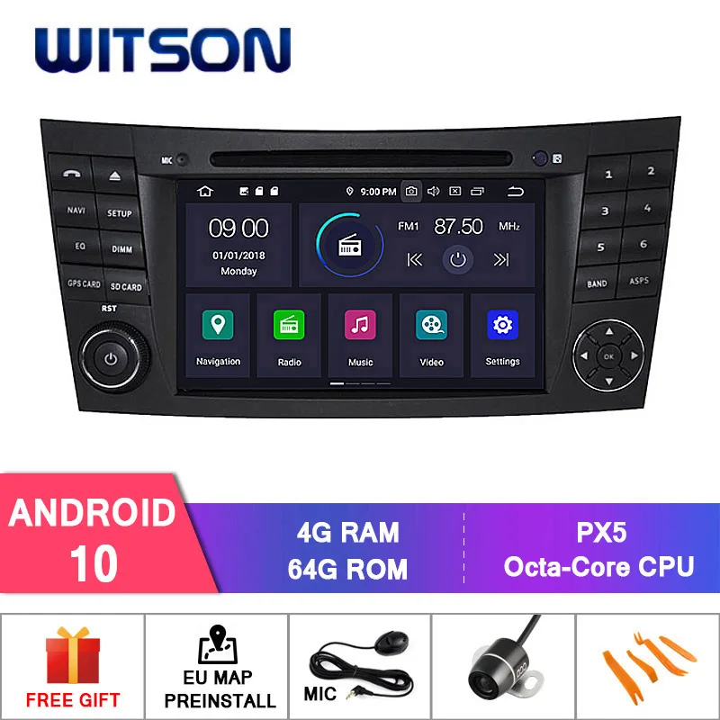 WITSON Android 10 0 IPS автомобильный DVD для BENZ E CLASS W211 CLS W219 g класс W463 GPS 4 Гб Оперативная