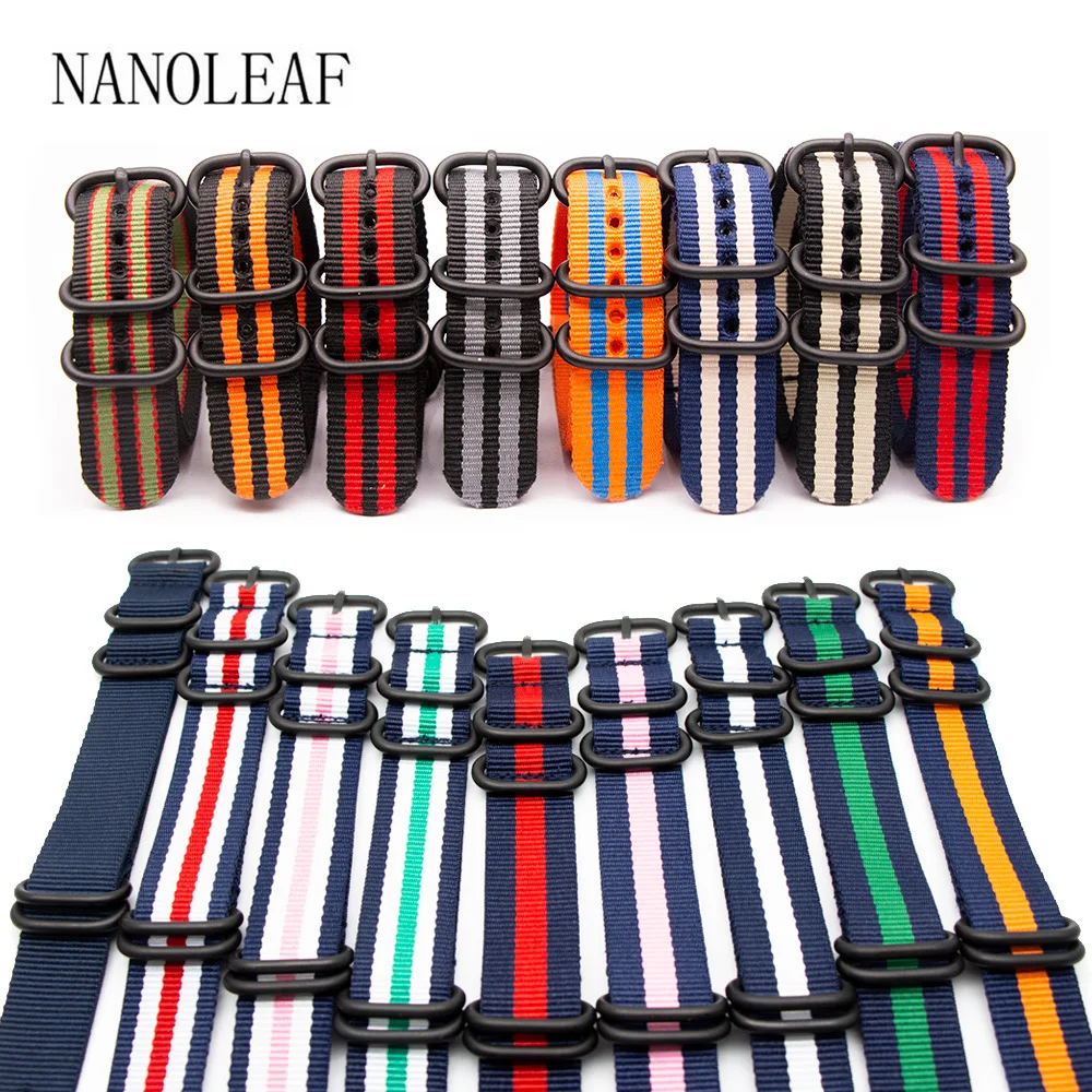 

Wholesale Ballistic Nylon Strap 18MM 20MM 22MM 24MM with Black Heavy-Duty Buckle for NATO ZULU Style Watch 41 Color Options