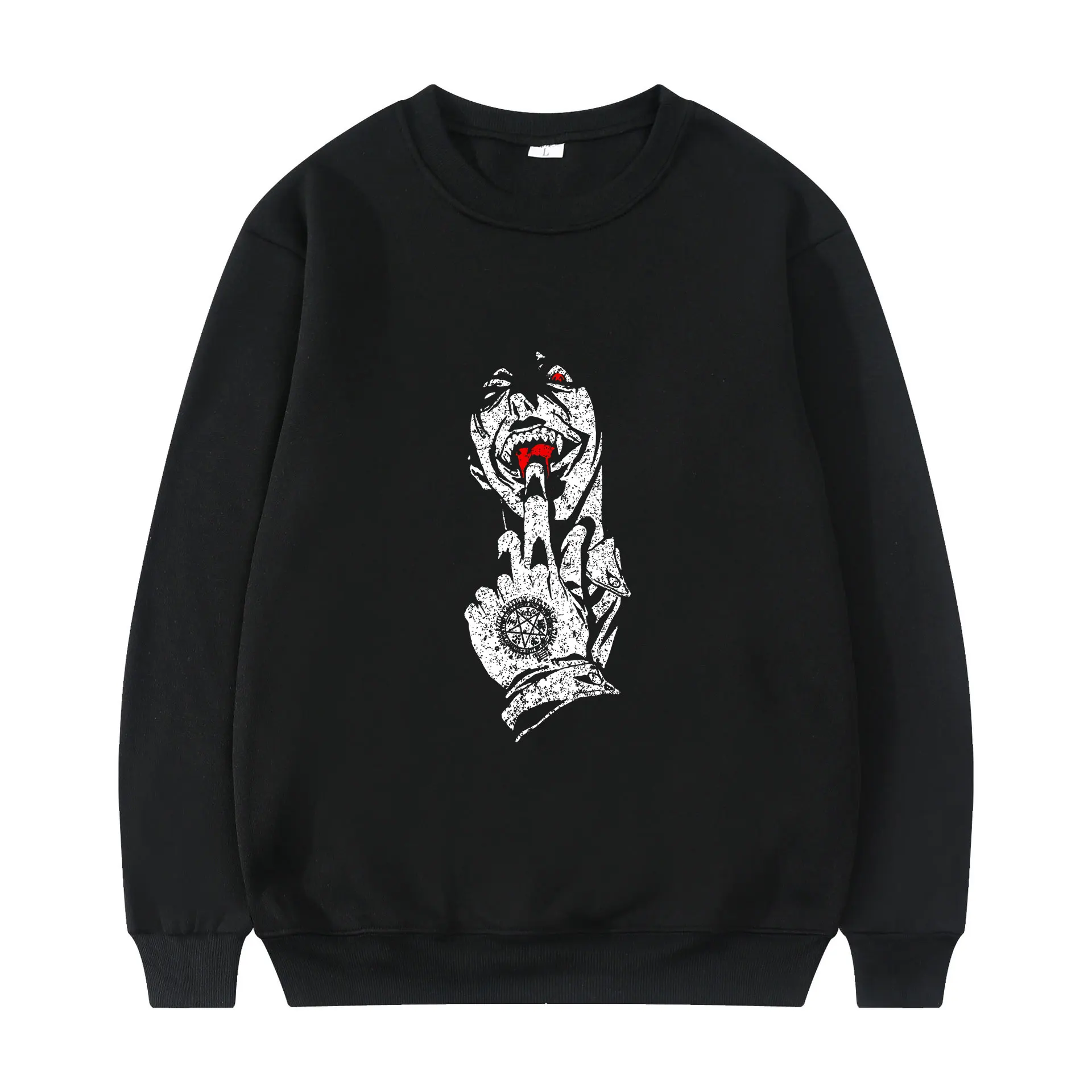 

Толстовка мужская зимняя с длинным рукавом, Алукард 2021, с принтом манги, в стиле ретро