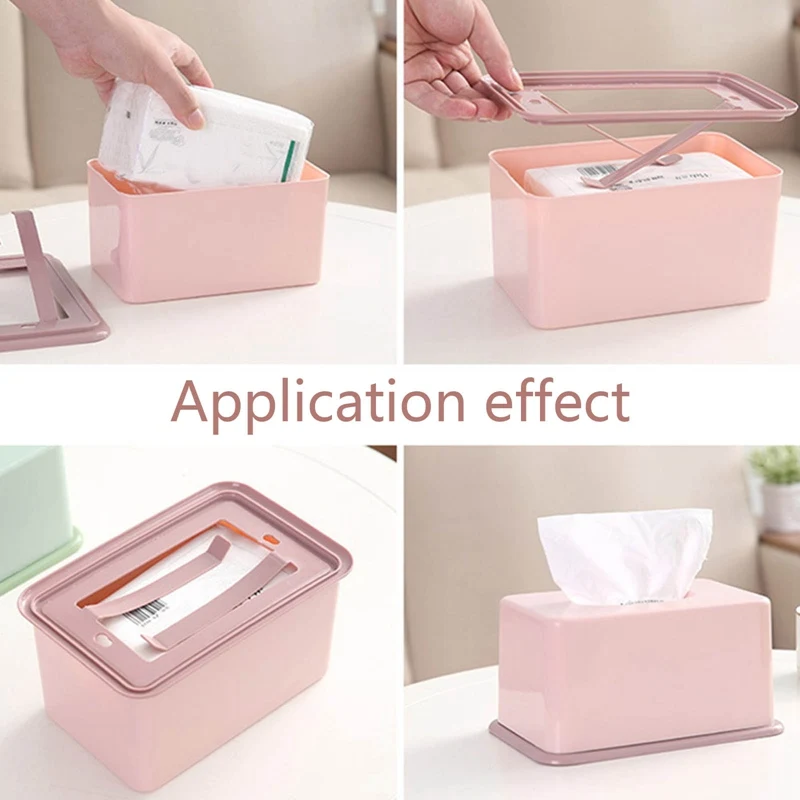 

Tissue Box Environmental Protection Home Tissue Container Towel Napkin Tissue Holder Case for Bathroom Office Home Decoration