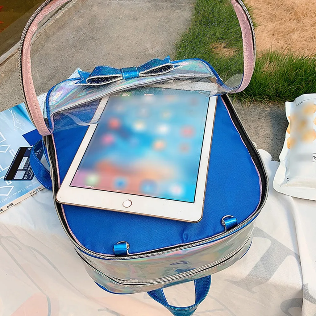 Школьный рюкзак OCARDIAN для девочек женский школьный ранец с бантом прозрачные