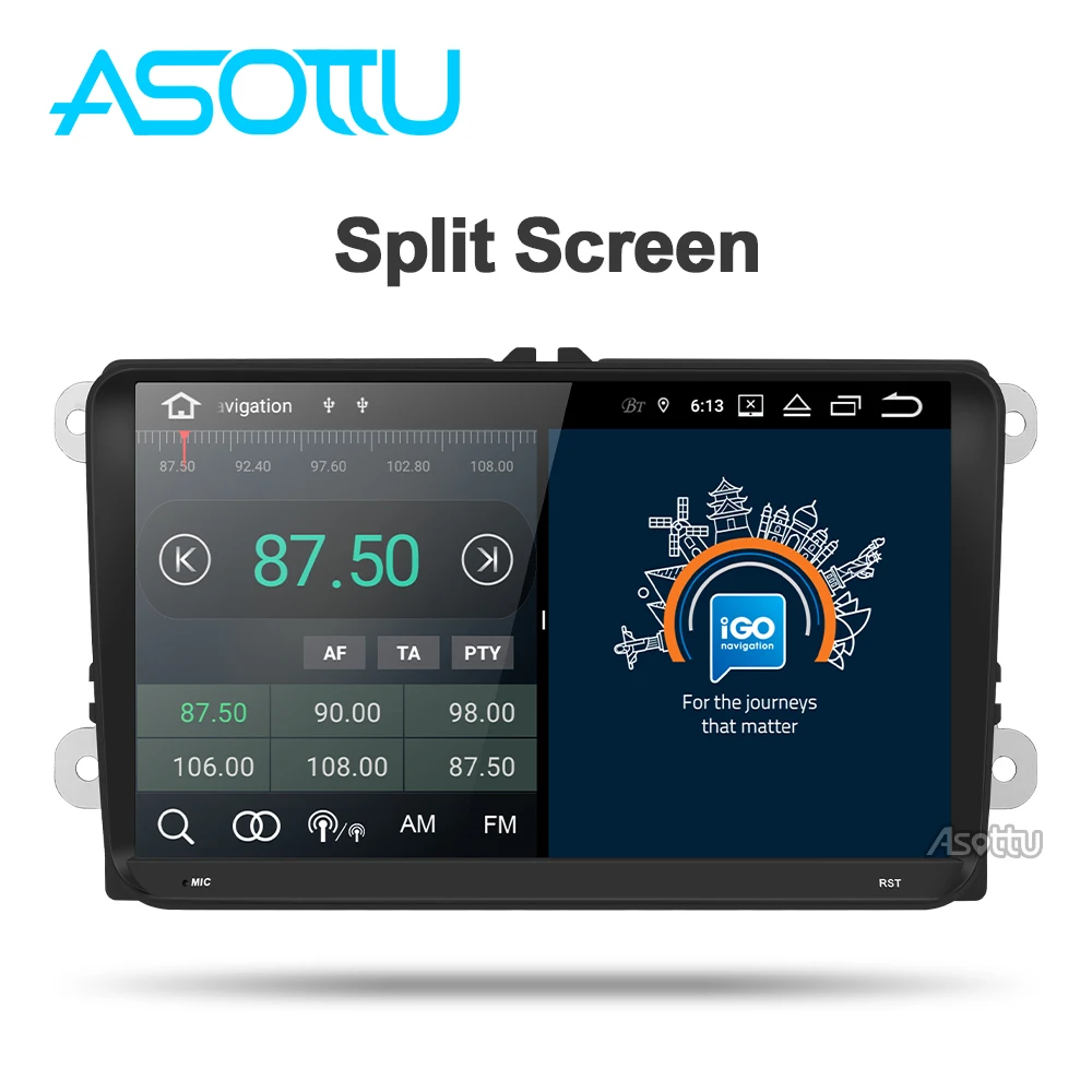 Asottu CDZ9060 android 9 0 PX6 автомобильный dvd-плеер для Skoda Fabia octavia Superb Yeti Seat Rapid vw golf tiguan polo passat