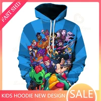 children cute crow shoot brawings game 3d print hoodies men clothing harajuku sweatshirt kids star max child tops boys girls