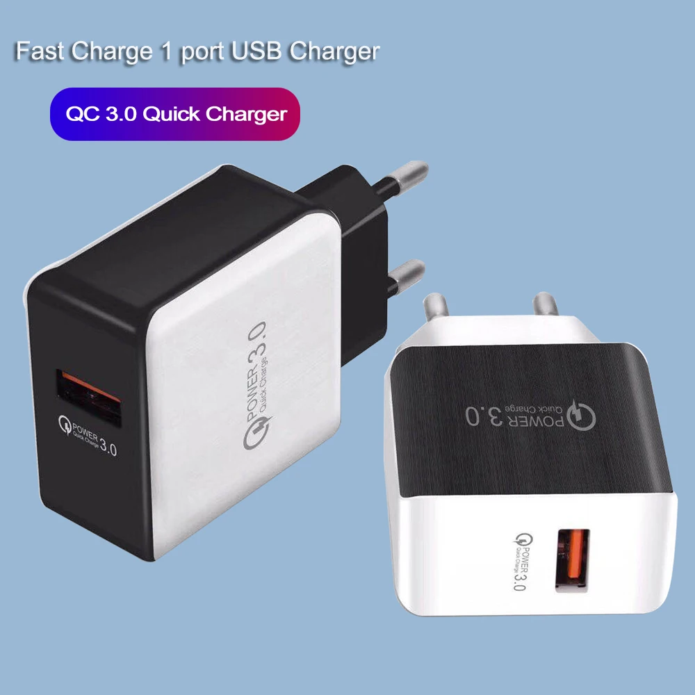 

1 port USB square EU Plug/US Plug mobile phone fast charge charger