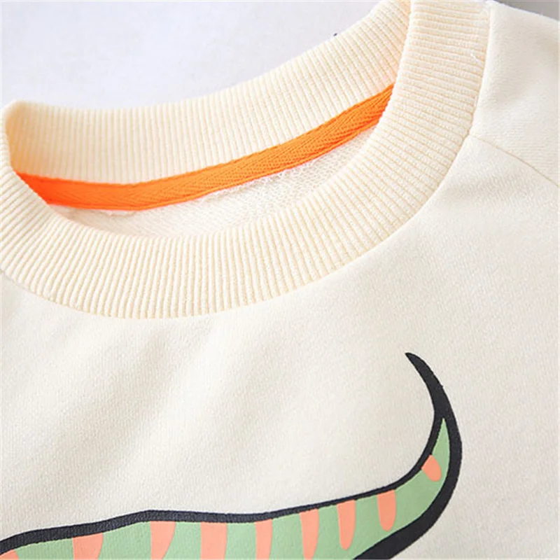 

Spring fall 1 5 years boys cotton sweatshirts pure boy clothes fashion styles dinosaur cartoons long sleeves
