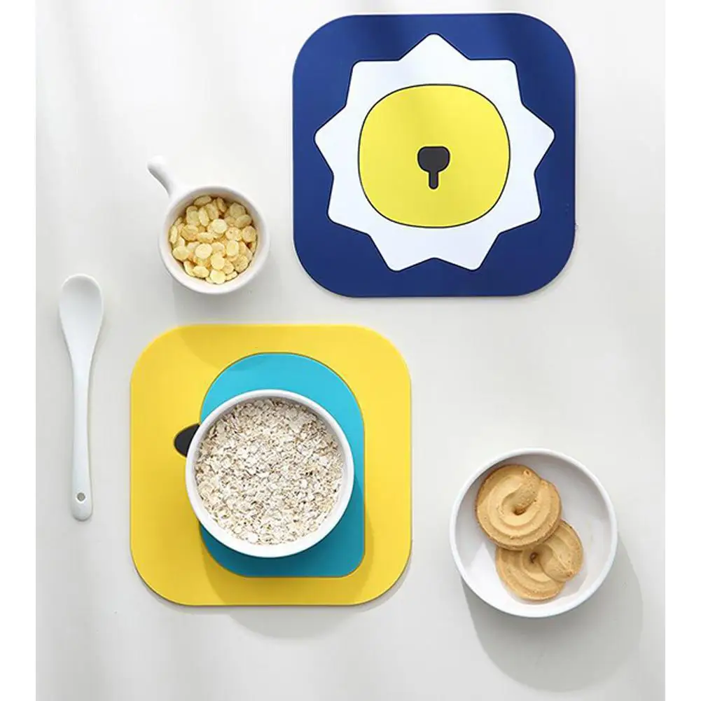 15 см изоляционный домашний коврик для чашки квадратный мультяшный мягкий