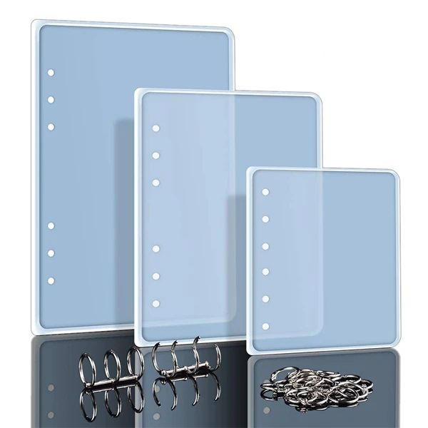 Сделай Сам литые формы из смолы для обложки блокнота A5 A6 A7 3Pcs силиконовый чехол