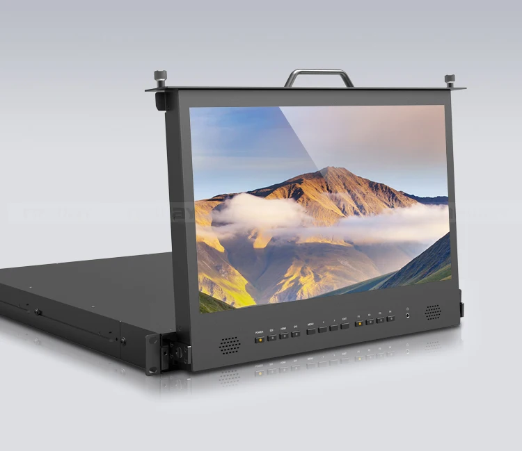 

1RU 17,3 "Full HD выдвижной стеллаж SDI-монитор