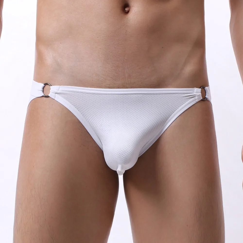 

Breathable Briefs Low-rise Men Mesh M~XL Solid Color Sports Underpants