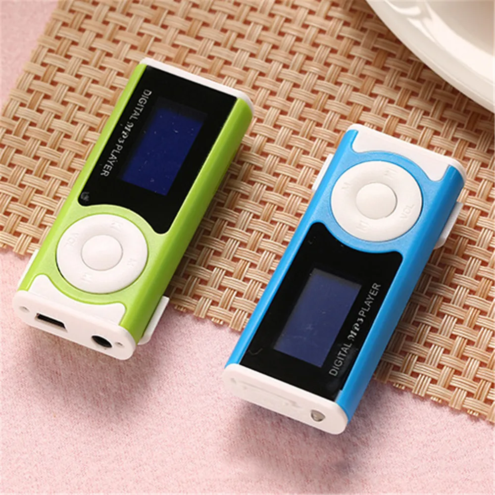 Портативный MP3-плеер с ЖК-экраном USB мини mp3-плеер клипсой светодиодный светильник