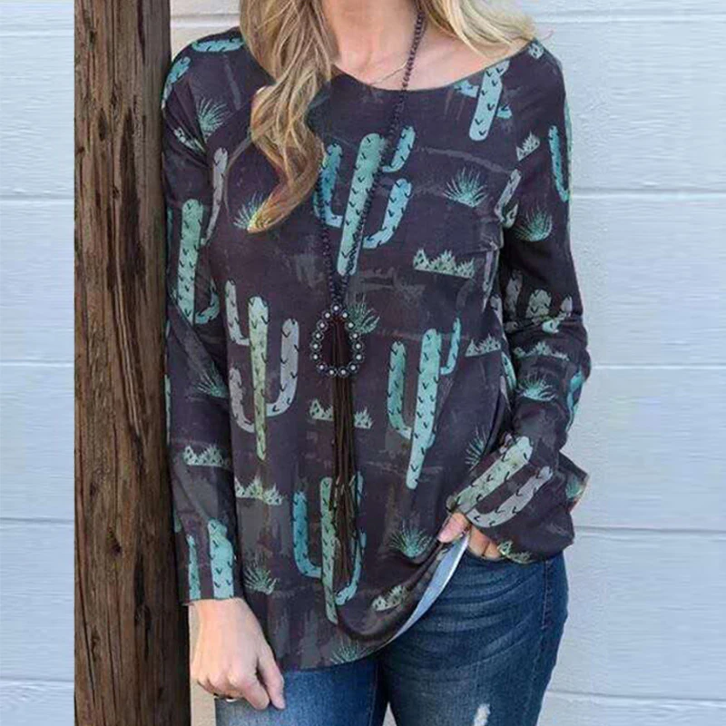 

Vintage Floral Print Blouse Shirt Women 2020 Autumn Elegant O Neck Pullover Tops Casual Loose Long Sleeve Plus Size Blusa Female