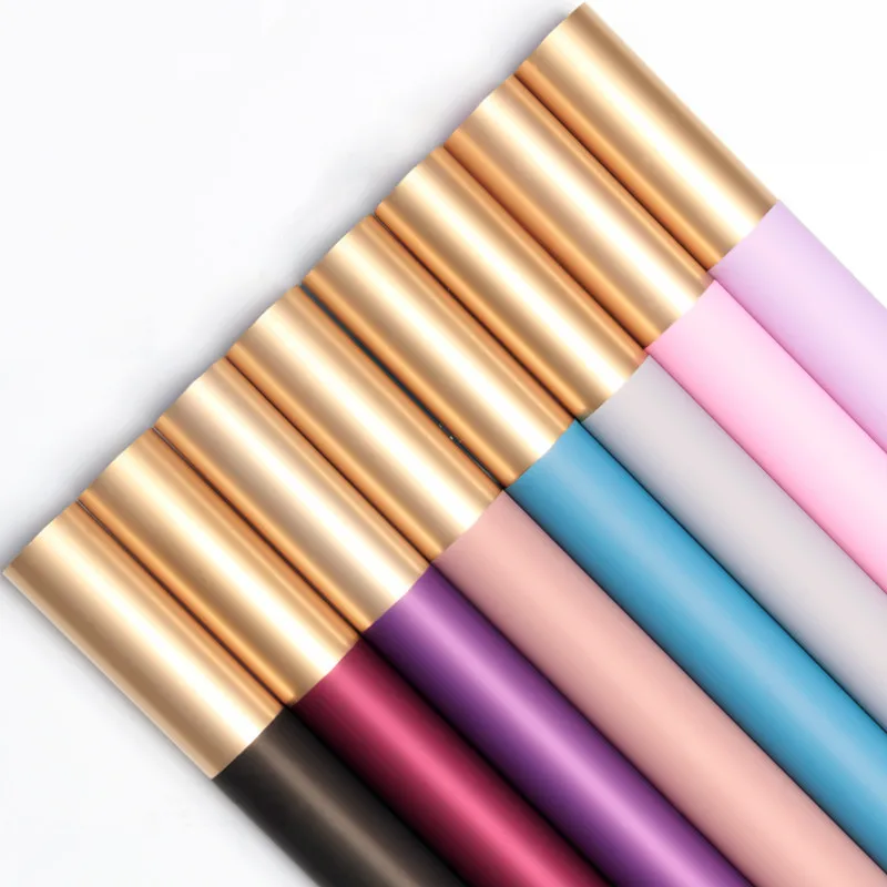 Упаковочная бумага для цветов золотого цвета товары флористов материал ручной