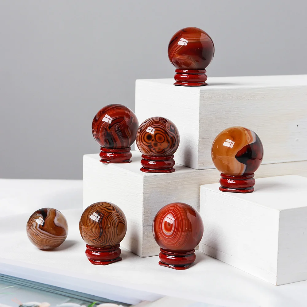 Натуральный хрустальный шар обмотка проволоки агат маятник сфера массажный