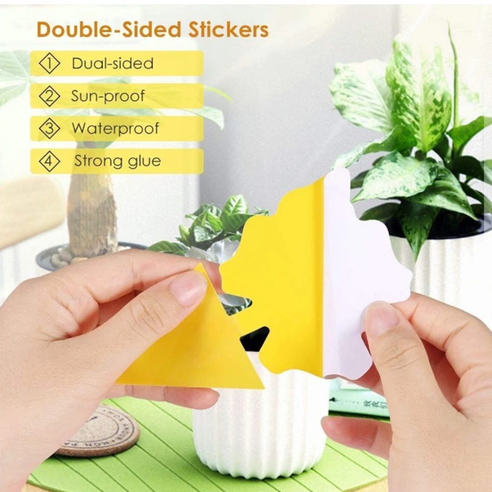 

Green house Fly Trap Potting 50PCS Long lasting Yellow Fruit Flies Insect