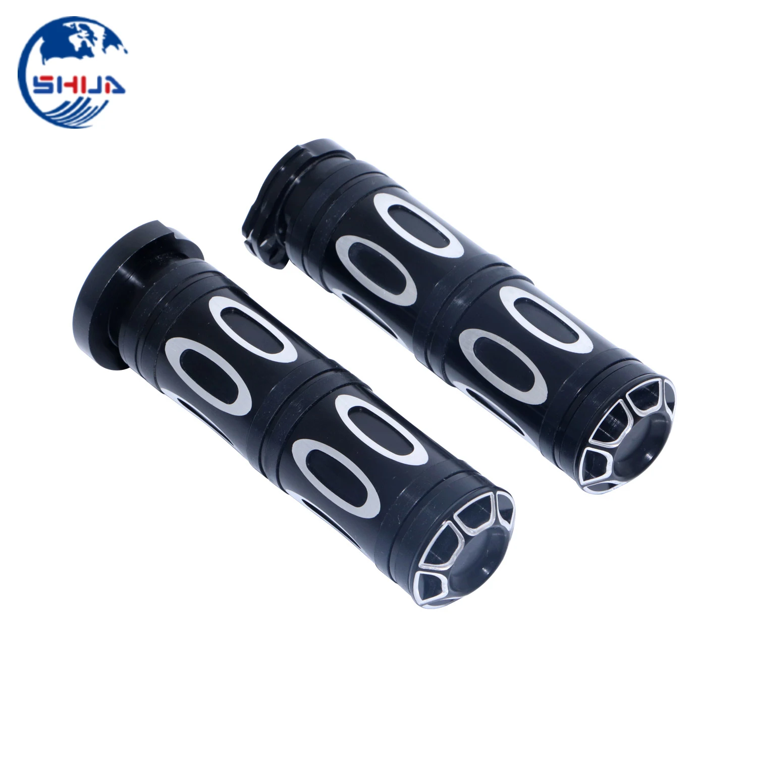 Мотоциклетные черные алюминиевые ручки с ЧПУ 1 дюйм 25 мм для Harley Touring Softail Dyna 1996 - 2018