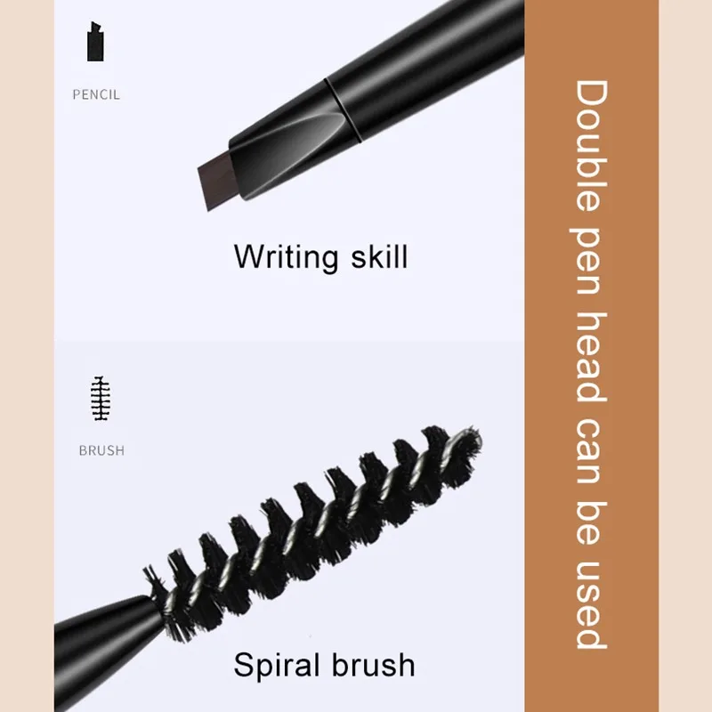 1 шт. карандаш для бровей с двойной головкой водостойкая долговечная