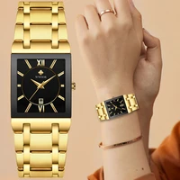 new wwoor ladies watch luxury brand women gold square wristwatch minimalist analog quartz movement casual watch relogio feminino