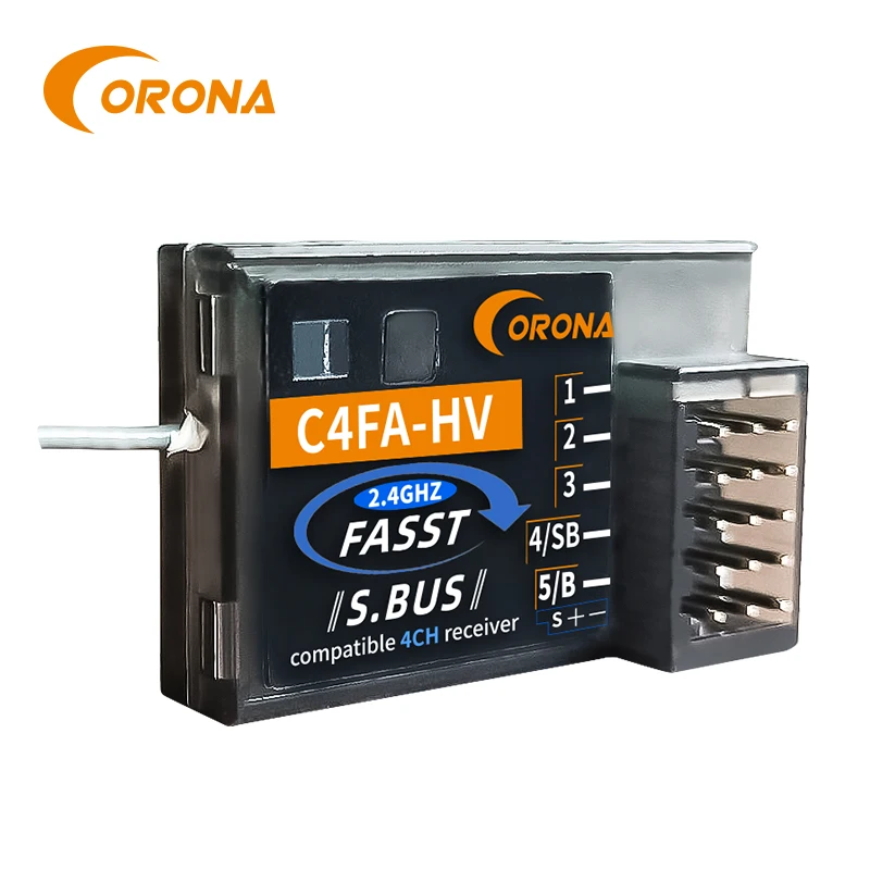 Receptor C4FA CORONA de 4 canales Futaba fasst SBUS, resistente al agua, compatible con 3PK 4PK, superficie de coche a control remoto, modo C1, Cooltech RFA04C-1