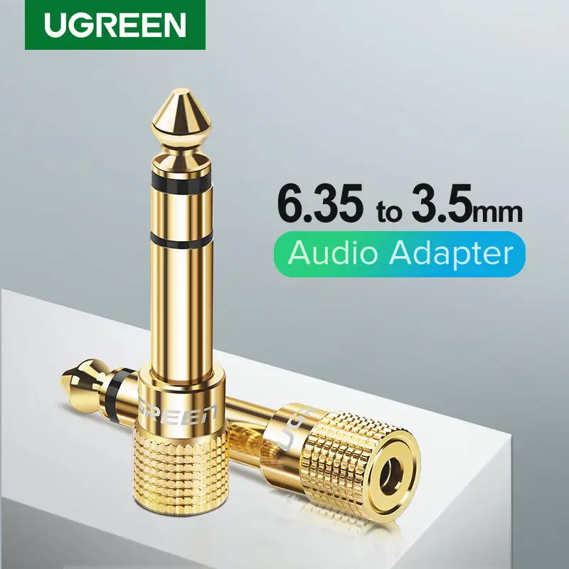 Разъем Ugreen Jack 3 5 разъем для динамика 6 35 мм штекер на гнездо аудиоразъем кабель Aux