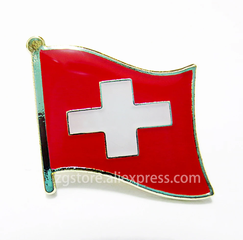 

Wholesale Lot of 10 pcs National flag Lapel Pins brooch Badge Emblem Switzerland