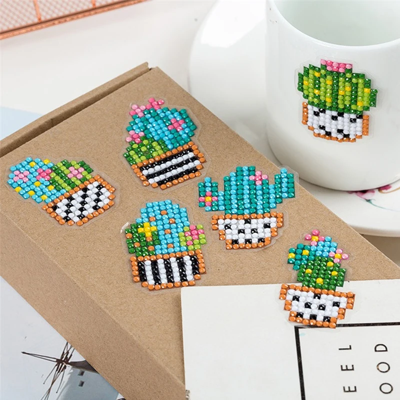 Mini Cartoon Round Diamond Painting for Kids Embroidery Children DIY Decoration Everything Creative Sticker | Игрушки и хобби