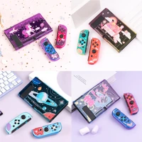 nice transparent soft tpu skin cover joycon back protective case for nintend switch ns joy con controller crystal housing shell