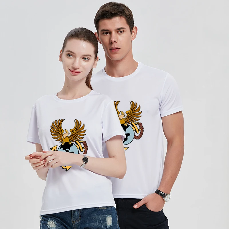 

STREET tide spring and summer men's T-shirt cotton round neck cartoon eagle hip-hop sports T-shirt short-sleeved top