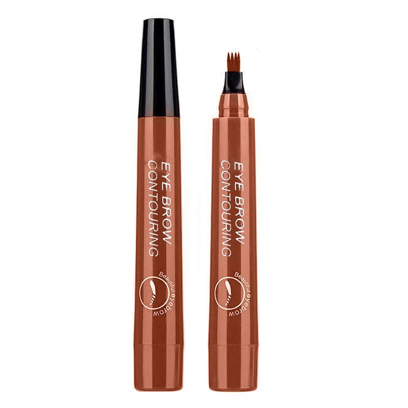 

2pcs 5 Colors 3D Microblading Eyebrow Tattoo Pen 4 Fork Tips Liquid Eyebrow Pencil Waterproof Lasting Eye Makeup New