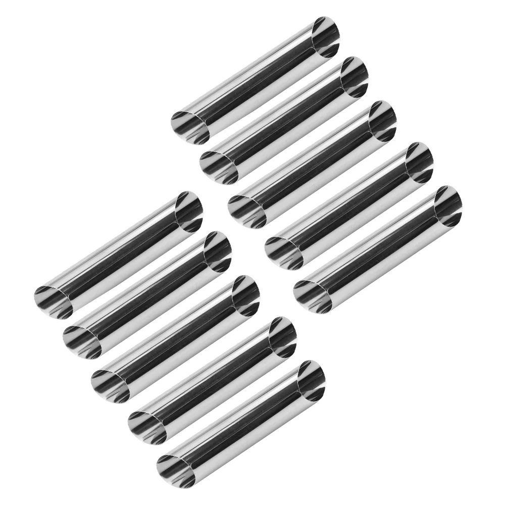 

Кремовый гудок из нержавеющей стали 20 шт. датские формочки для печенья трубочки для выпечки канноли (серебристый)