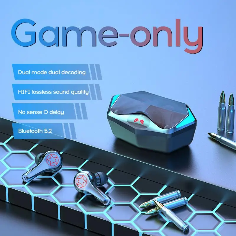 

Новинка TWS беспроводные Bluetooth-наушники-вкладыши стерео E-sports TWS игровые с низкой задержкой умные спортивные наушники с сенсорным управлением...