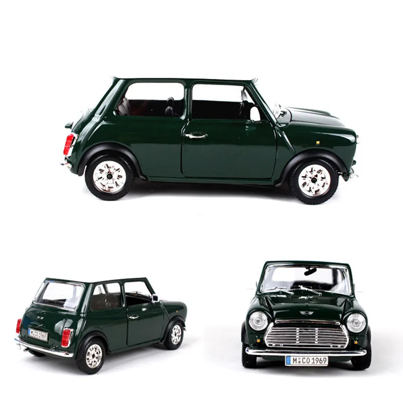 

1/24 Scale Diecast Car Model 1969 Mini Cooper Classic Vehicle Sport Cars Children Toys For Collectible