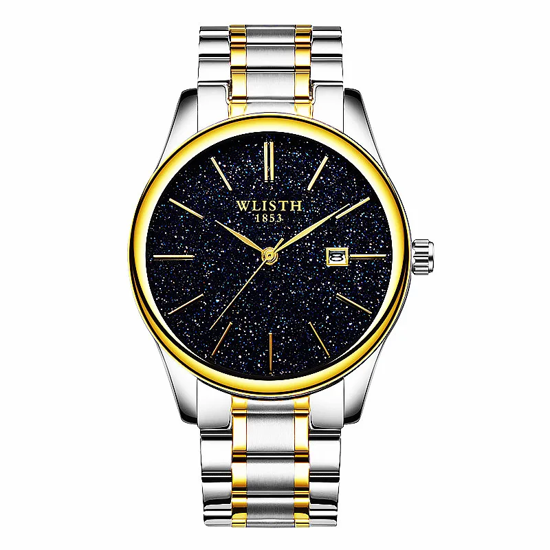 Звездное небо мужские часы высокое качество роскошный бренд Модный золотой