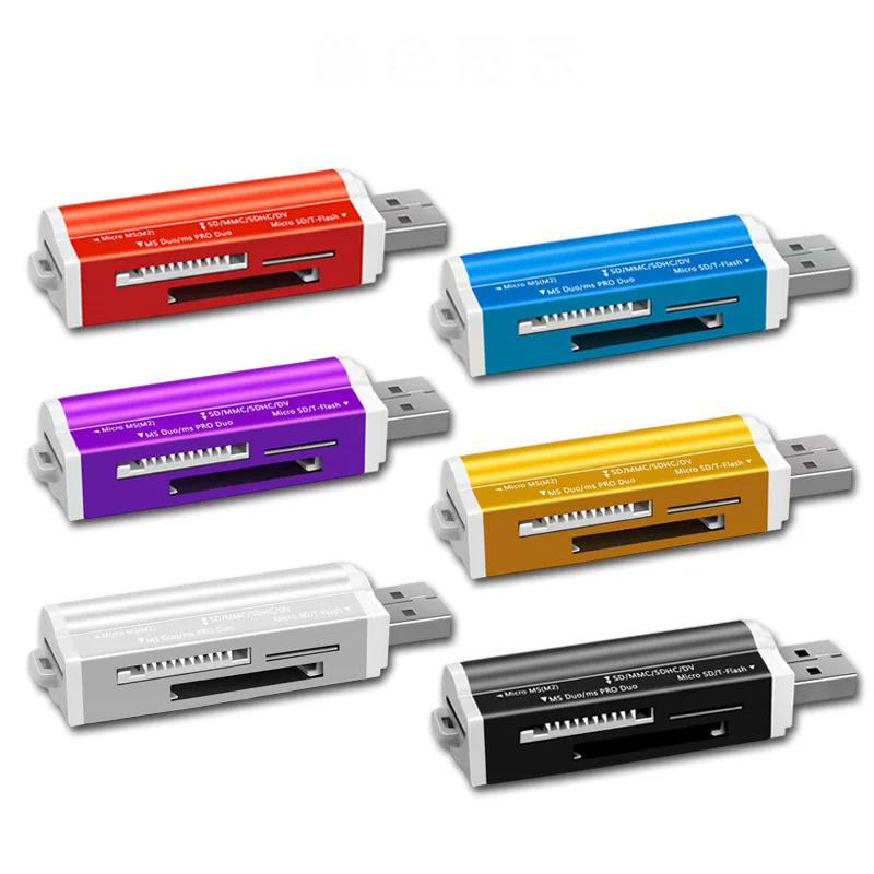 USB кардридер 4 в 1 высокоскоростной флеш накопитель 2 0 универсальная OTG TF/SD карта
