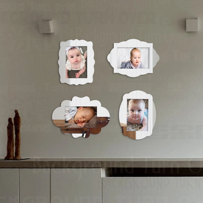 4 шт. фоторамка для фотографий Детские картины настенные магнитные тонкие рамки