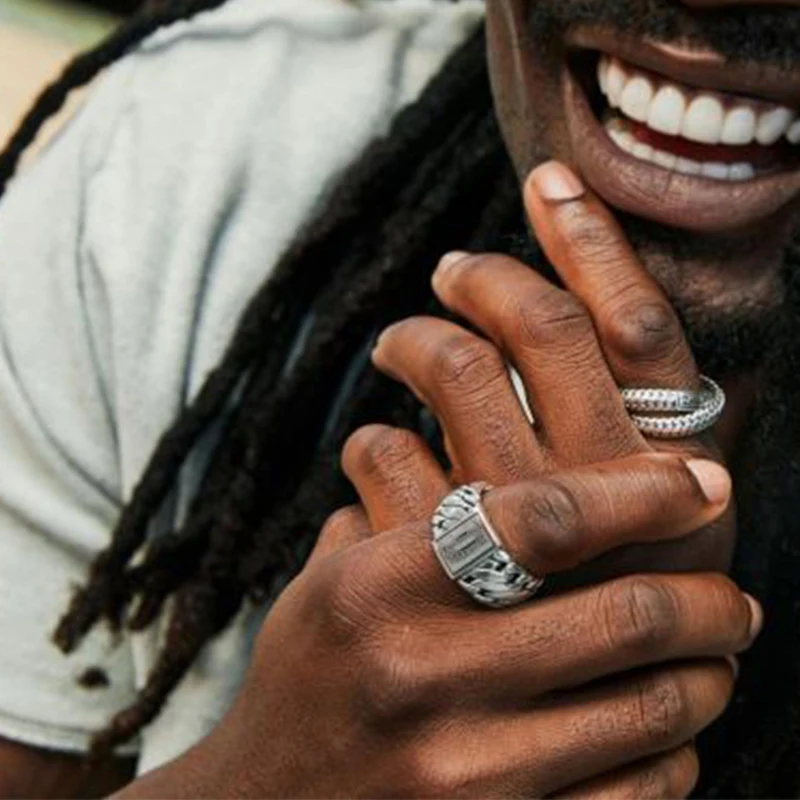 Кольцо Будды с двойной цепью серия Ben ювелирные изделия золотые кольцо из