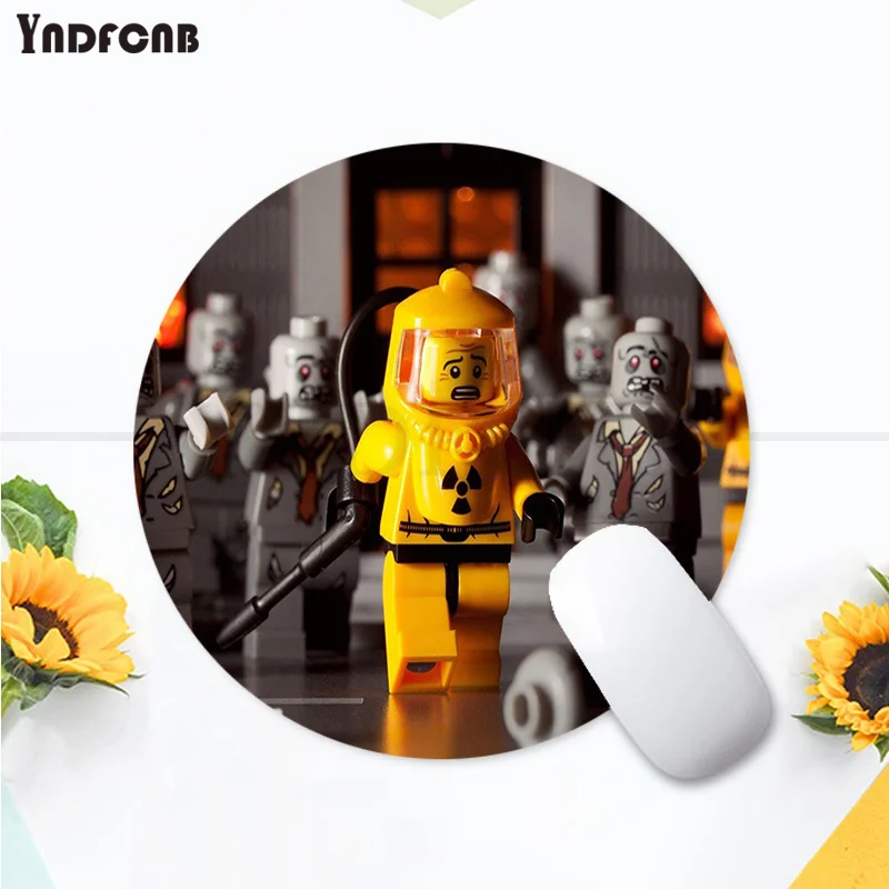 YNDFCNB нескользящий ПК Legos игровой круглый коврик для мыши ноутбука | Компьютеры и