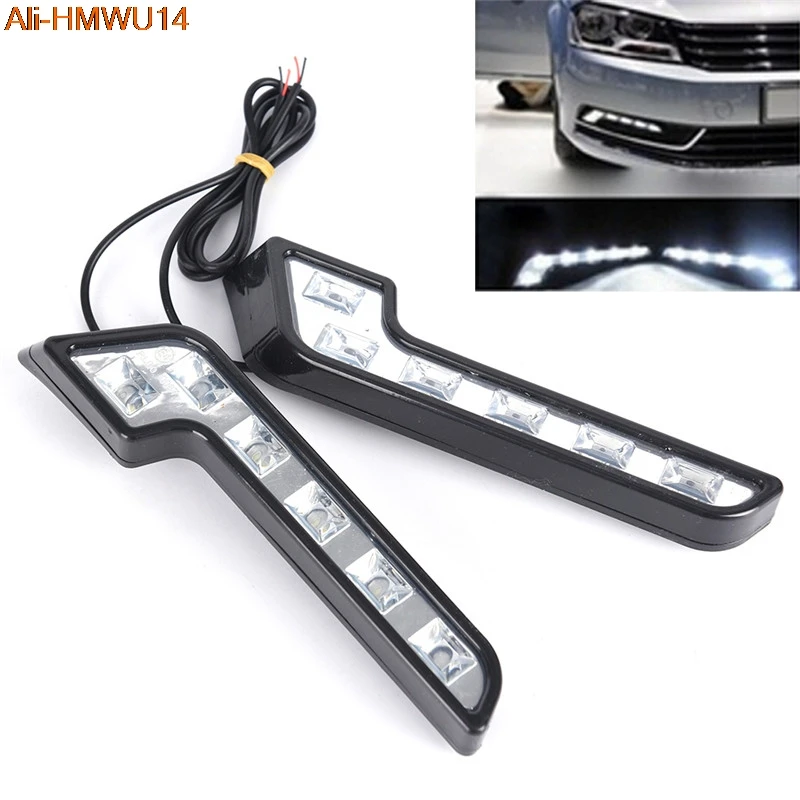 2 X яркий 6LED супер белый Автомобильный фар дальнего света Противотуманные фары 12V