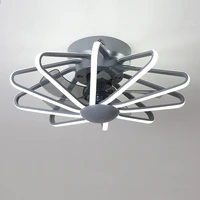 nordic ceiling fan with lights remote control bedroom decor living dining room 110v 220v modern led lamp ventilador de techo