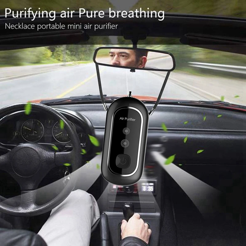 

Fashionable Personal Wearable Mini Portable Built-in Fan 160 Million Negative Ion Generator Hanging Neck Purifier