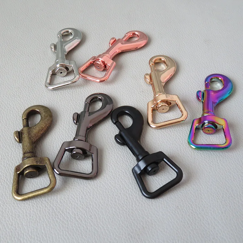 

50Pcs/Pack 15mm Metal Carabiners Swivel Lobster Clasp Clip Loop Snap Hook For Dog Pet Leads Leash Hardware Sewing DIY Accessory