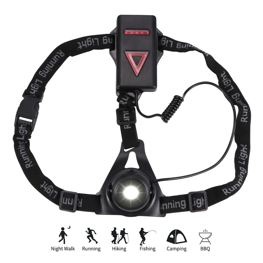 USB зарядка ночь велосипедные шлемы светильник бег флэш светодиодный груди лампа