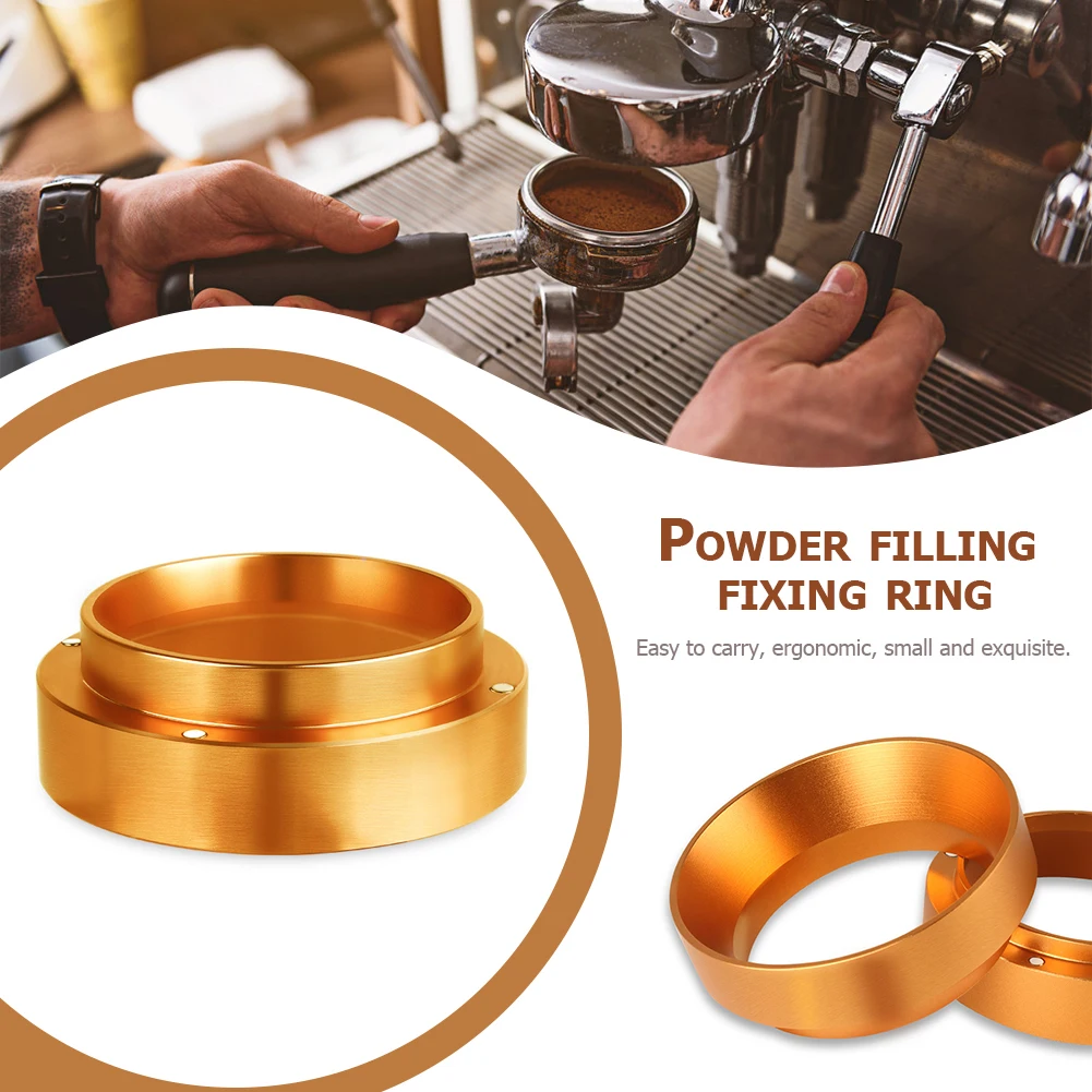 

Aluminum Coffee Dosing Ring Anti Falling Powder Distributor Device Fixed Ring Kitchen Bar Supplies for Profilter Coffee Tamper