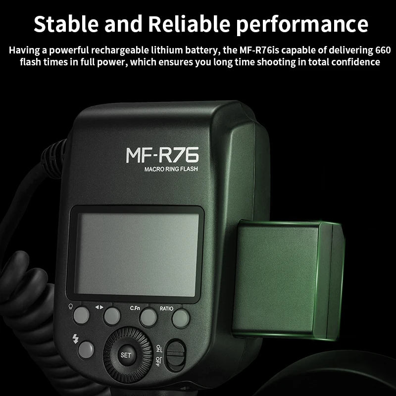 Фотовспышка GODOX MF-R76 макро 5000K кольцевая лампа для фотосъемки Speedlite цифровой