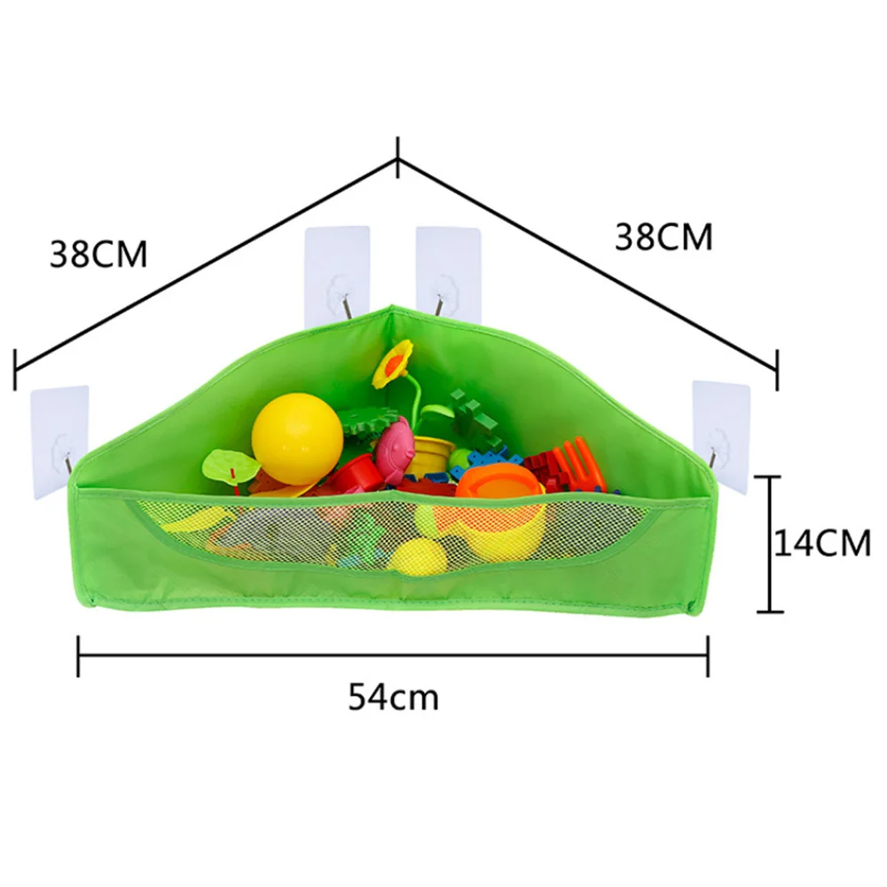 

Bathroom Hanging Organizer Kids Toy Storage Basket Mesh Pockets Hanging Multi-functional Storage Bag