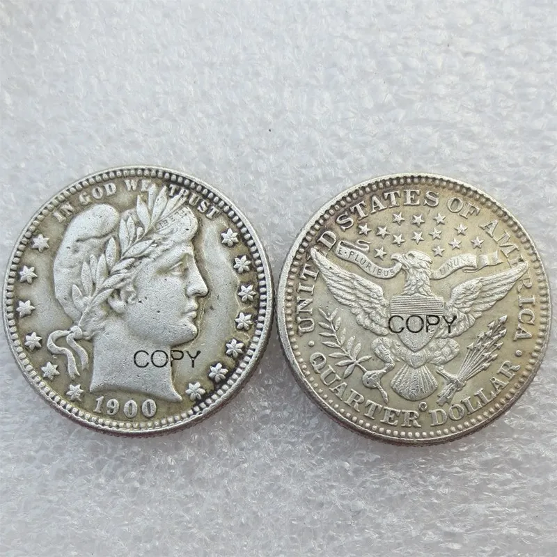 USA Barber Quarter Dollars 1900 Different Mint Silver Plated Copy Coin | Дом и сад