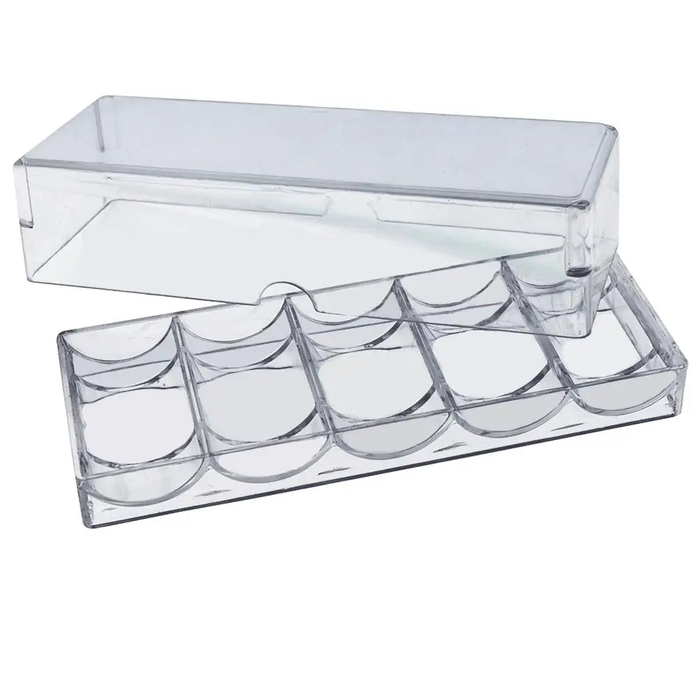 Прозрачная акриловая коробка для хранения чипов 1 шт.|Покерные фишки | |