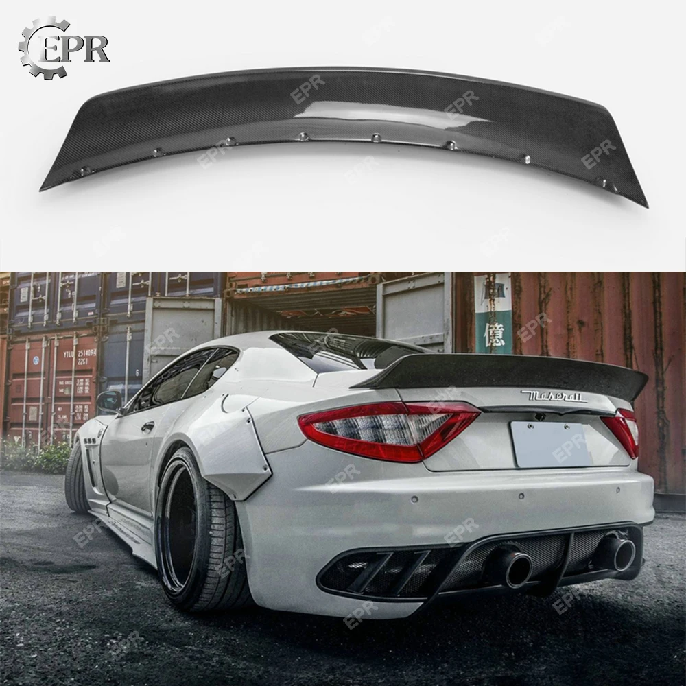 Углеродное крыло для губ Maserati Gran Turismo LB стиль карбоновое волокно задний спойлер