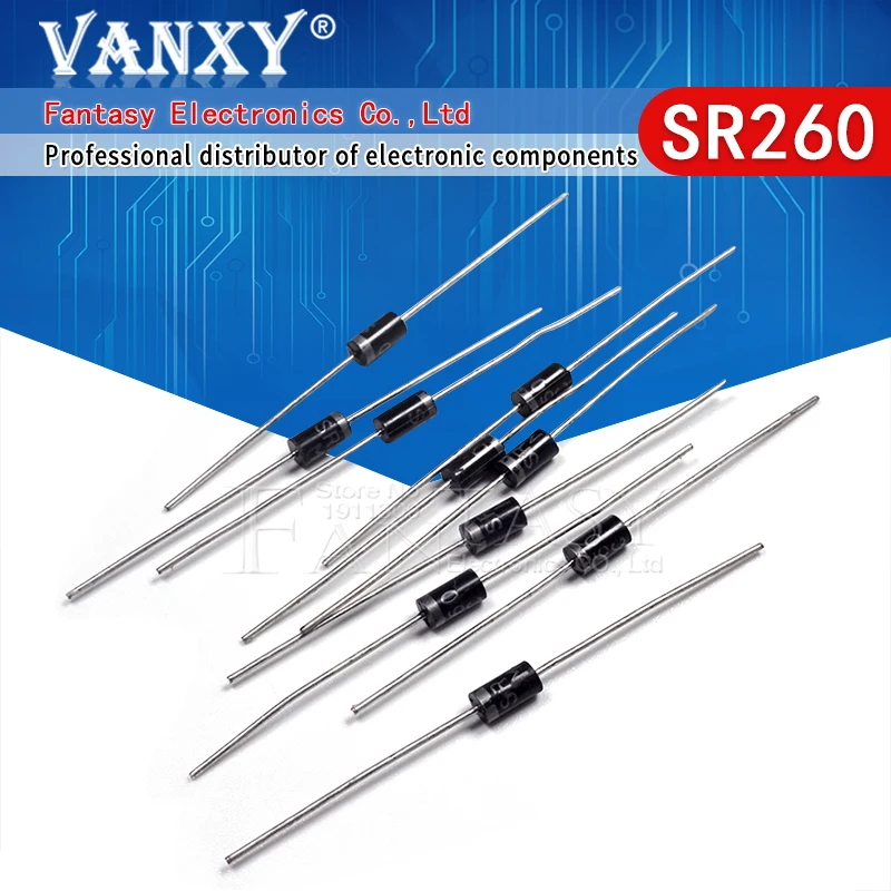 50 шт. Диод Шоттки SR260 SB260 2A 60 в DO 15 бесплатная доставка|schottky diode|diode schottkysr260 diode |