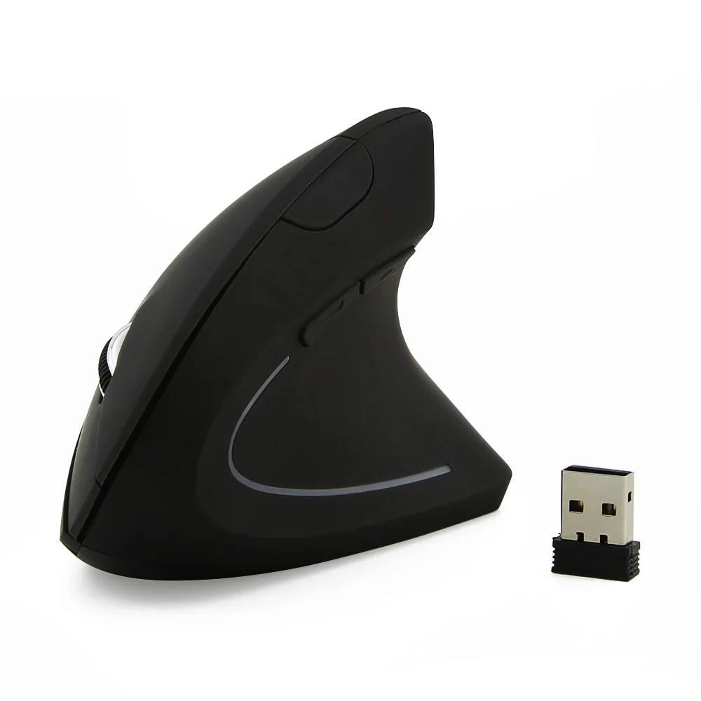 Купи Wired Wireless Mouse Vertical Gaming Mouse USB Computer Mice Ergonomic Desktop Left hand Mouse 1600DPI for PC Laptop Office Home за 736 рублей в магазине AliExpress